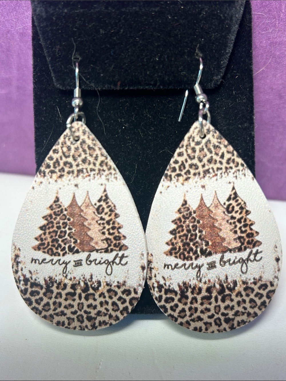 Merry & Bright Leopard Teardrop Earrings
